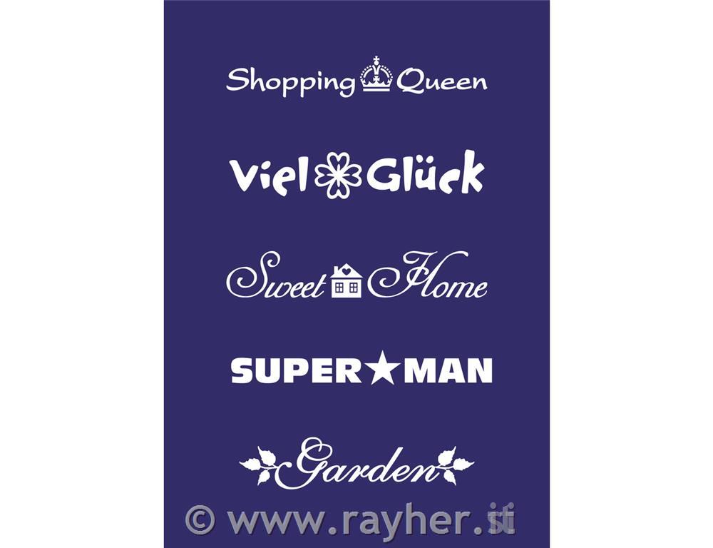 Mascherina Message for youDIN A5, 1 masch.+ 1 racla, bus.blis.