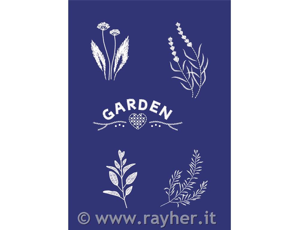 Stencil giardinoDIN A5, 1 stencil + 1 racla in SB