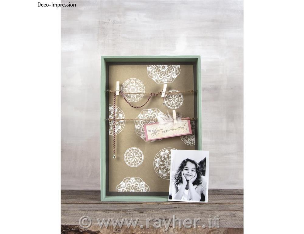 Stencil Mandala A4, 1 stencil + 1 squeegee scraper, tab-bag