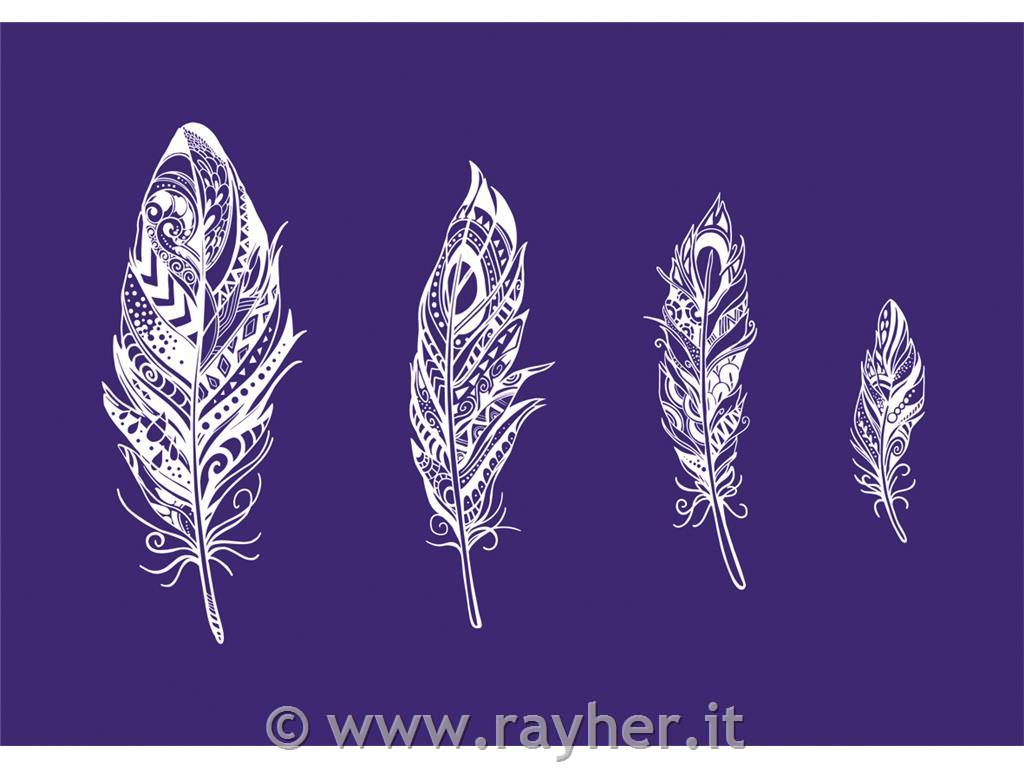 Mascherina mandala-piume A5