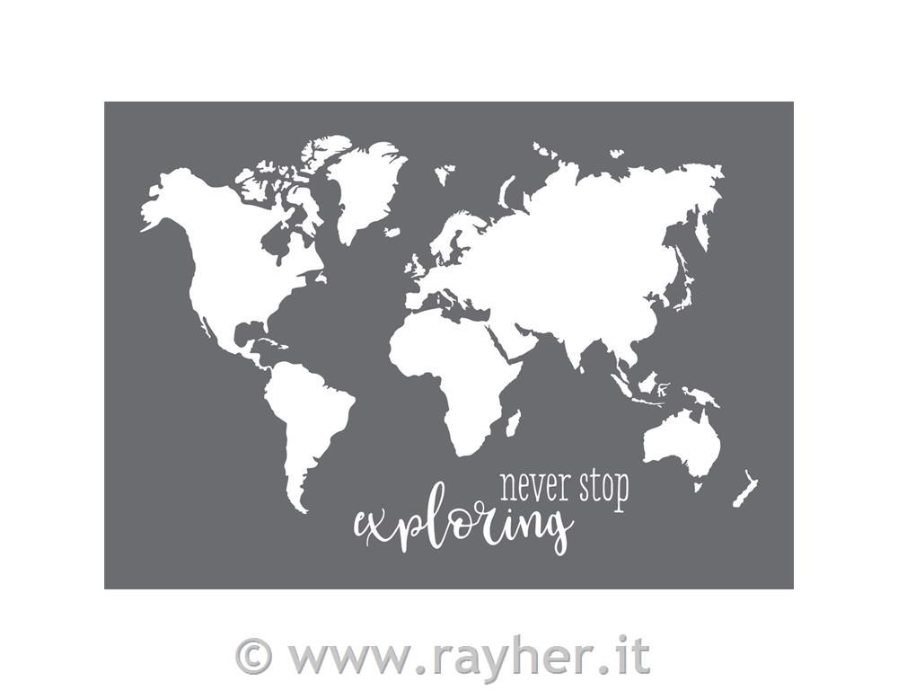 Mascherina World map A3