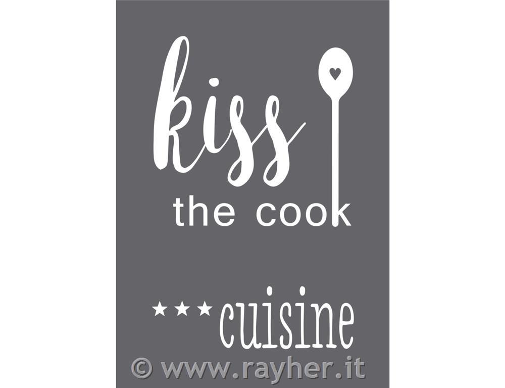 Mascherina "Kiss the cook" A5ina+1 racla, bus.blis.