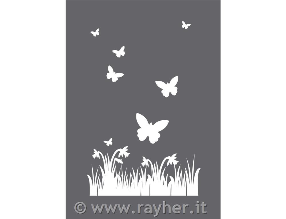 Screen-printing stencil Spring A51 stencil + 1 squeegee scraper, tab-bag