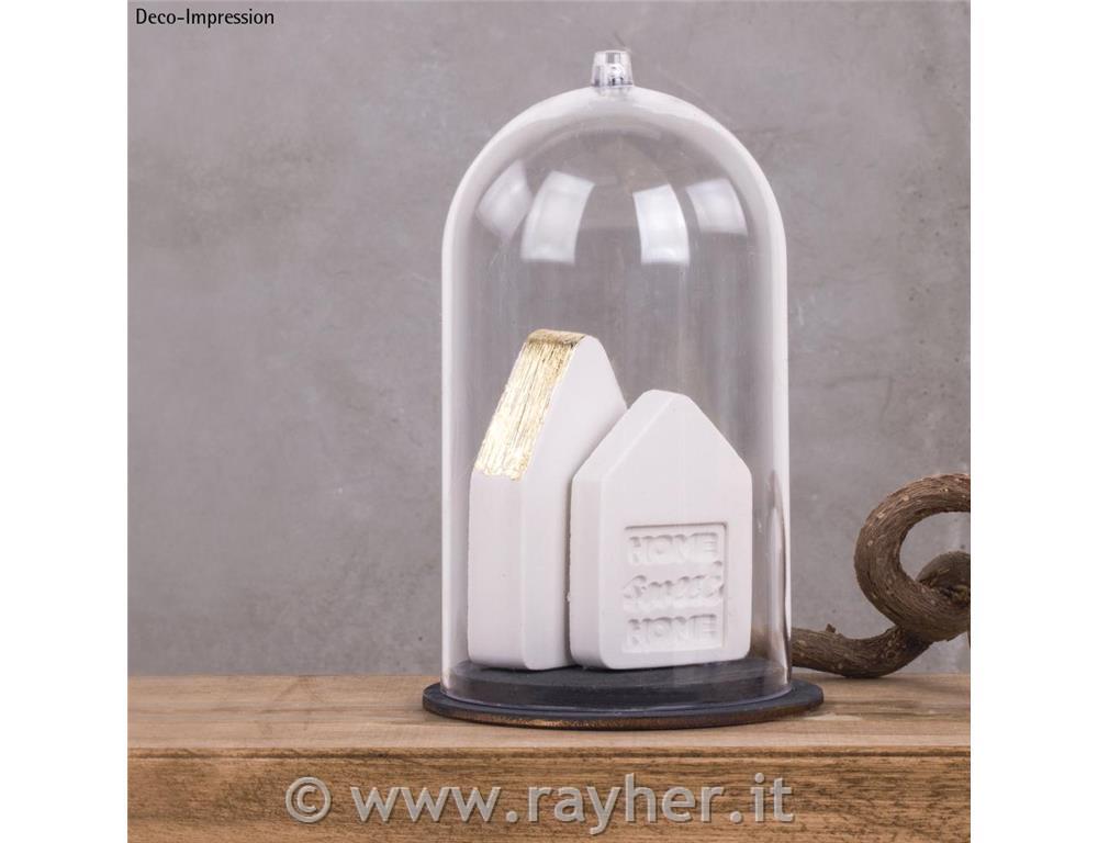 Cuffia plastica con base, 8cm o13cm, con cordoncino juta