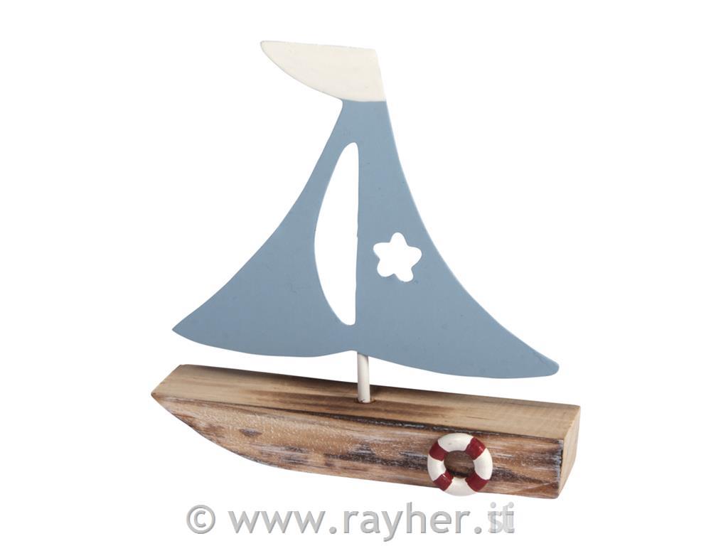 Deco-sailboat, 10.5x11x2.5cm