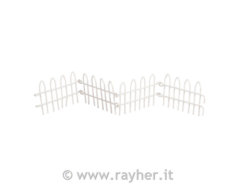 Ograja, kovinska, bela, 26x4x0.5cm