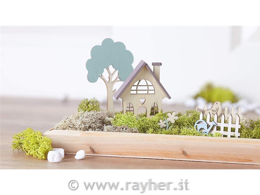 Kit bricolage legno - casette giardino,29 parti, bus.blis. 1pz