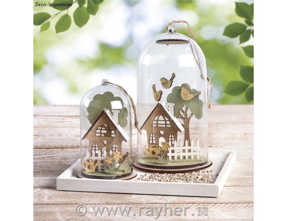 Kit bricolage legno - casette giardino,29 parti, bus.blis. 1pz