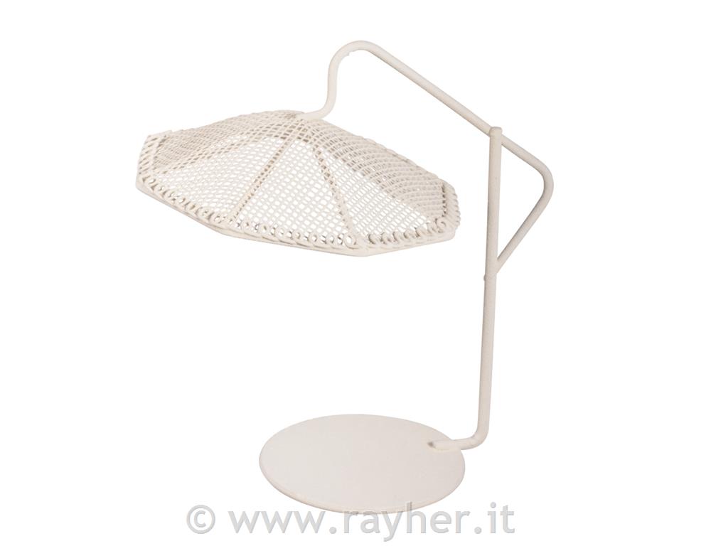 Ombrellone, bianco, 8x5,5x9cm