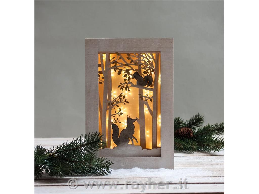 Kit bricolage legno cornice 3D, bosco, F, 20x30x6,6cm, 15 pz, 1set