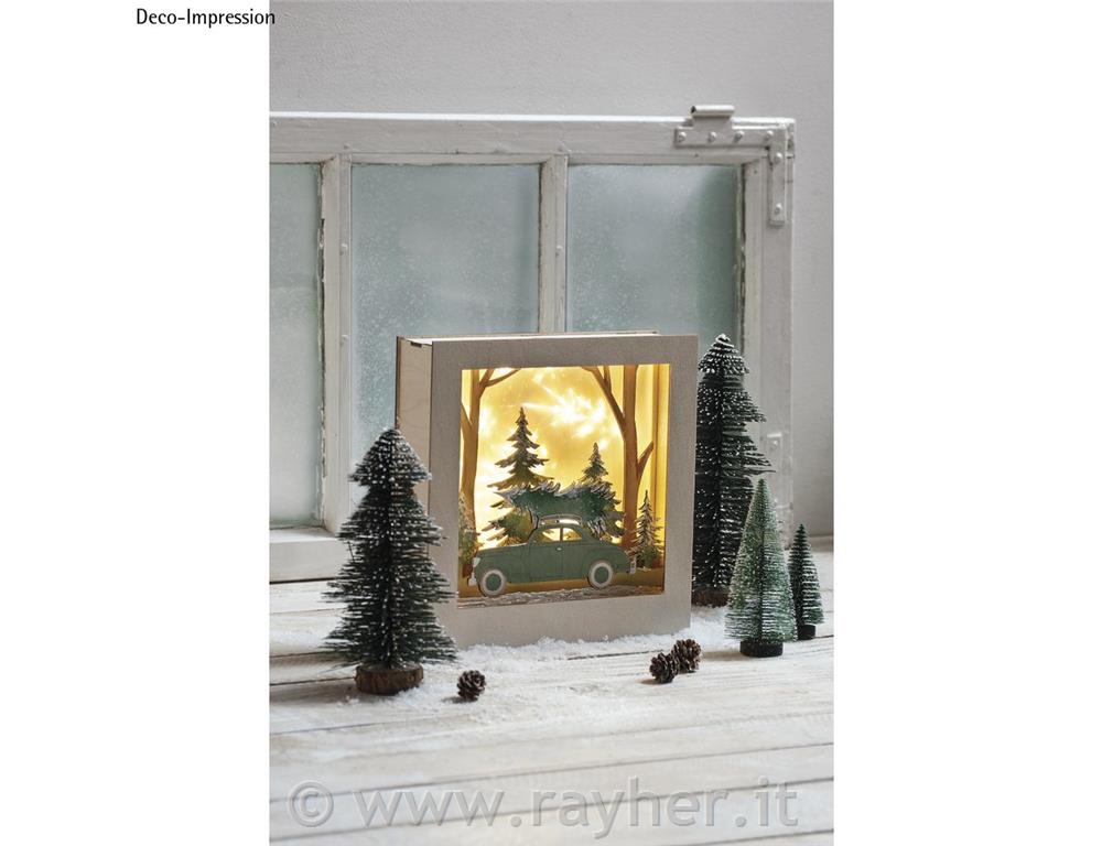 Kit legno cornici 3D, macchina, FSC100%30x30x6,6cm, 14pz, 1set