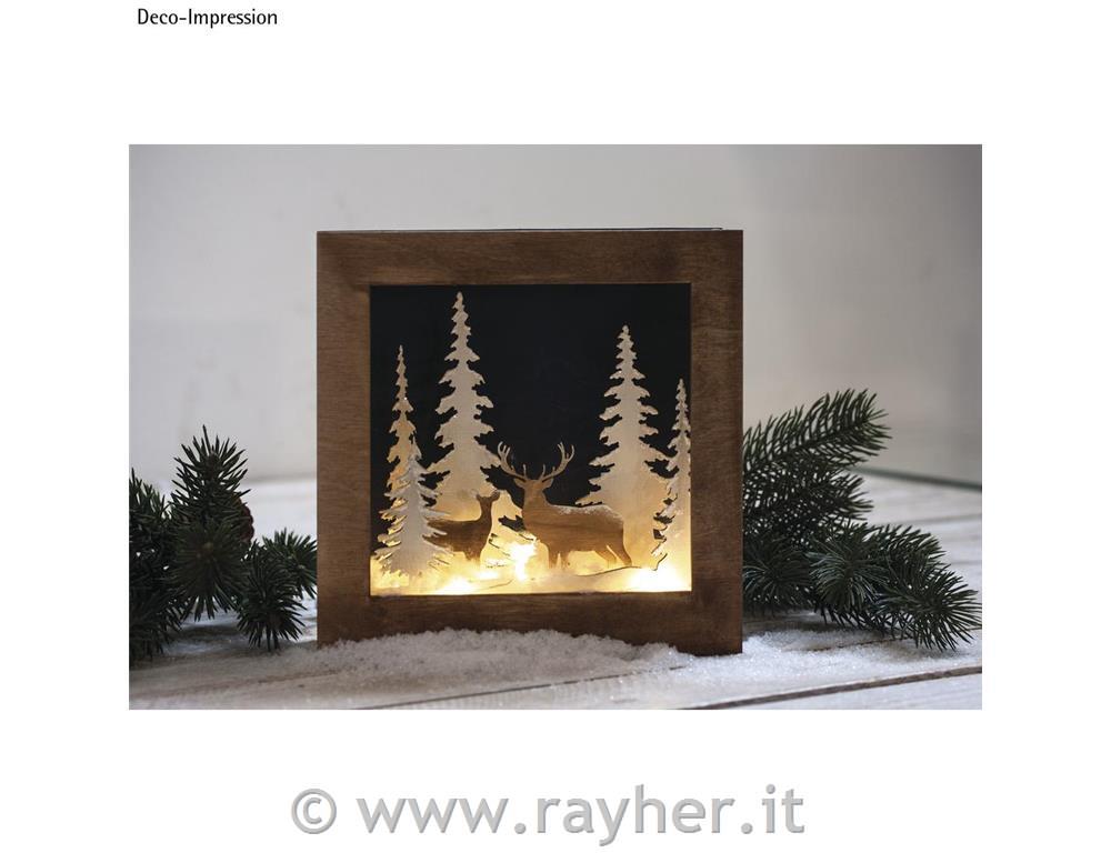 Kit legno cornici 3D, inverno,FSC100%, 20x20x6,6cm, 14pz, 1set