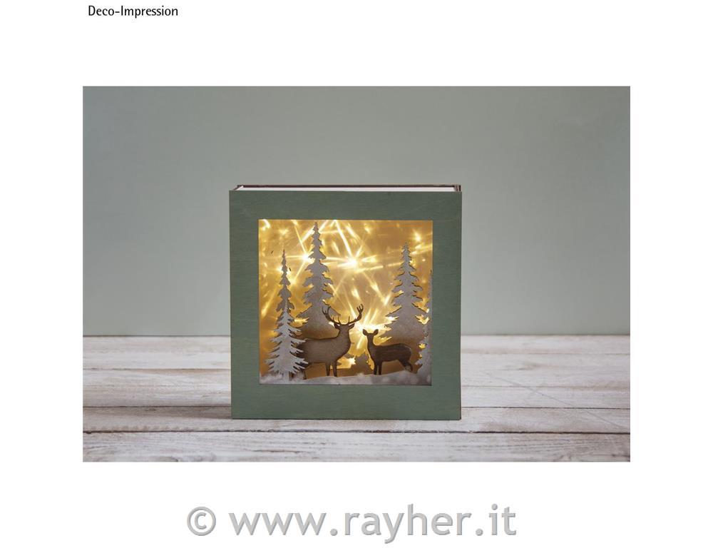 Kit legno cornici 3D, inverno,FSC100%, 20x20x6,6cm, 14pz, 1set