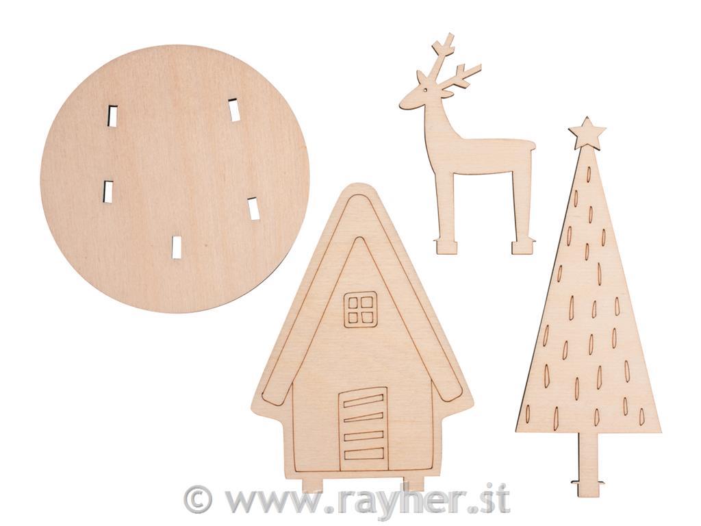 Miniature legno"Winterhome" , FSC100%