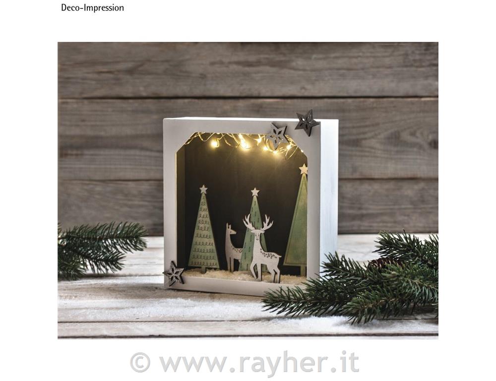 Motivi legno alberi+cervi+caprioli