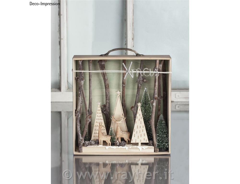 Motivi legno alberi+cervi+caprioli