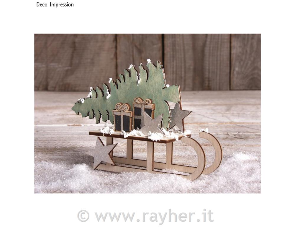 Lesena sestaljanka, Sanke& darila, 11x5x16,5cm