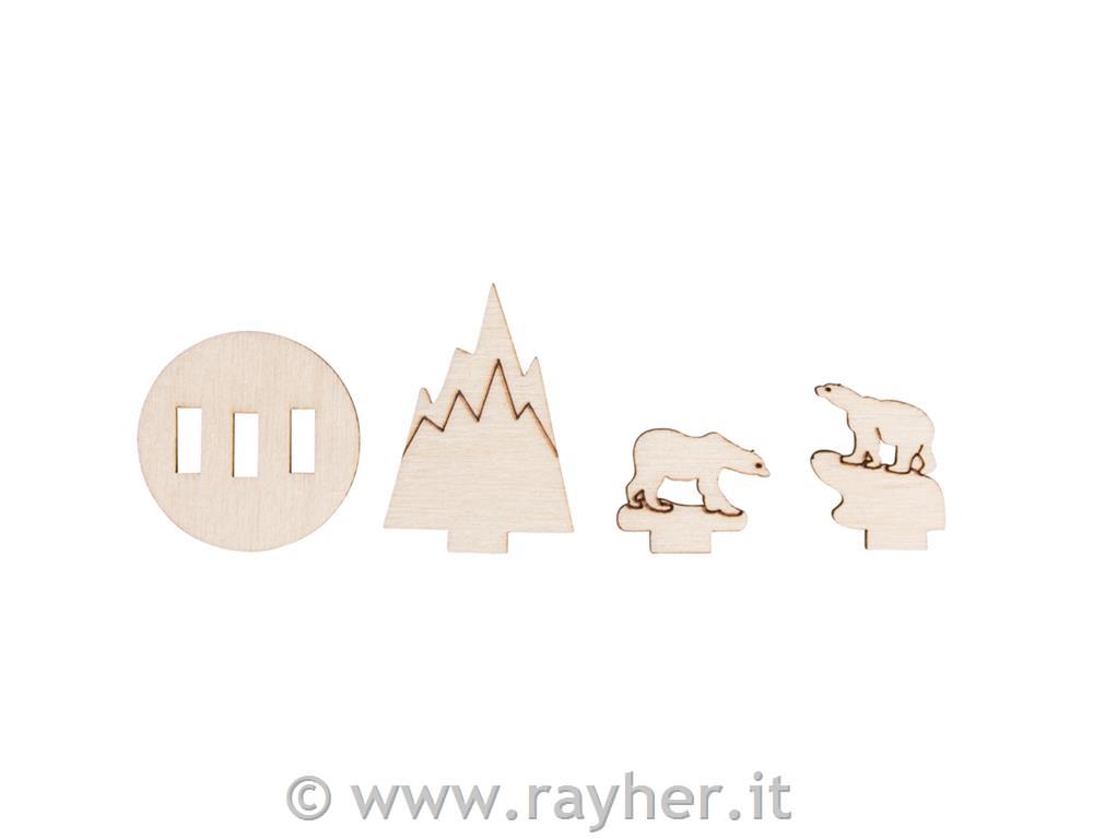 W.plug-in par.Pol.bears,FSC 100%,3.2cm o, 4cm, tab-bag 3Set