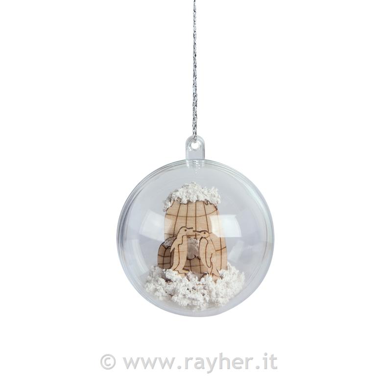 Miniature legno pinguino, FSC 100 %, 3,2, 4cm, bus.blis. 3set