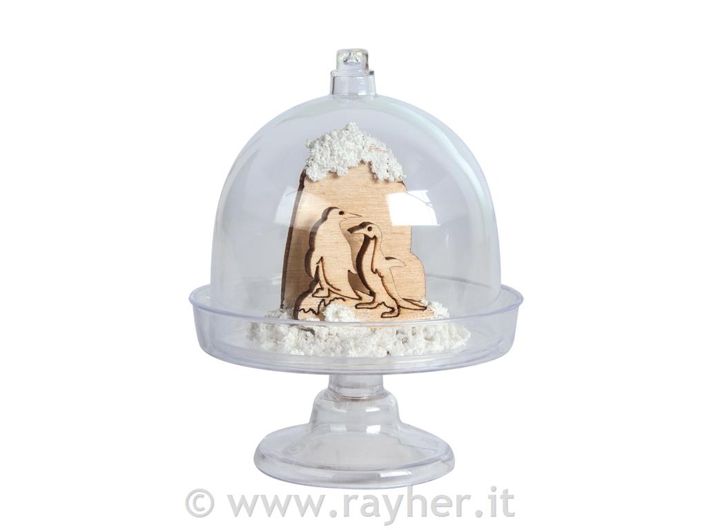 Miniature legno pinguino, FSC 100 %, 3,2, 4cm, bus.blis. 3set