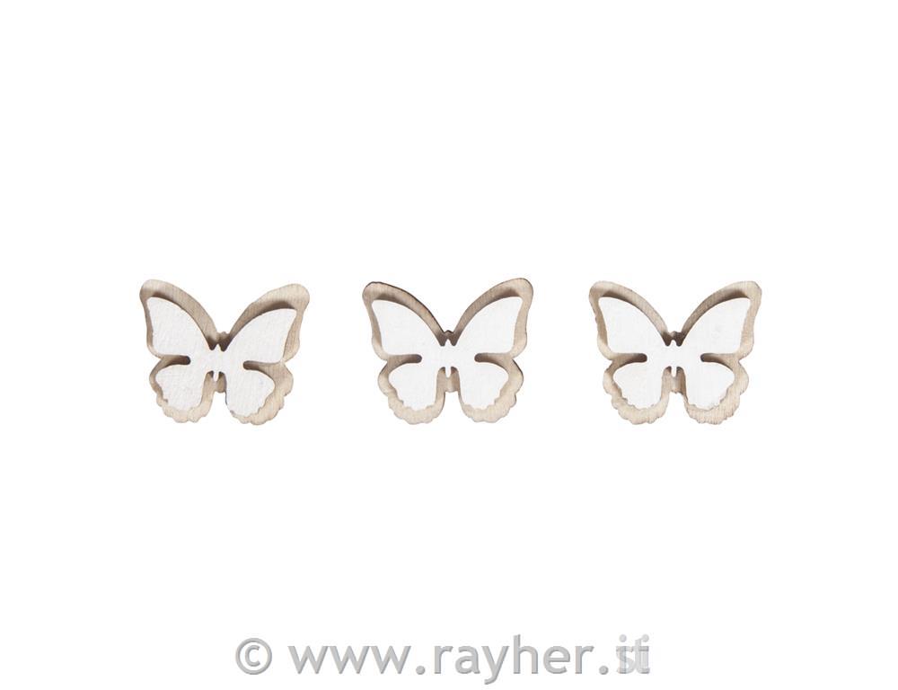 Leseni okraski Metulji, 2.3x1.9cm, set 10