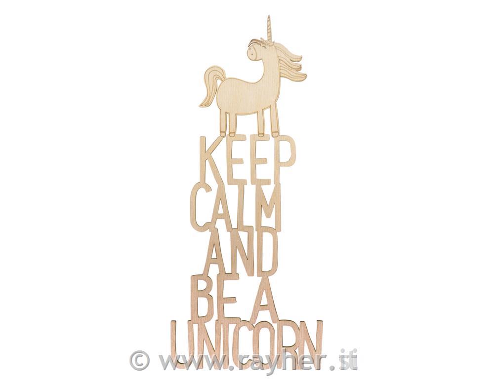 Lesen napis "Keep calm...unicorn"15x35.2x0.4cm