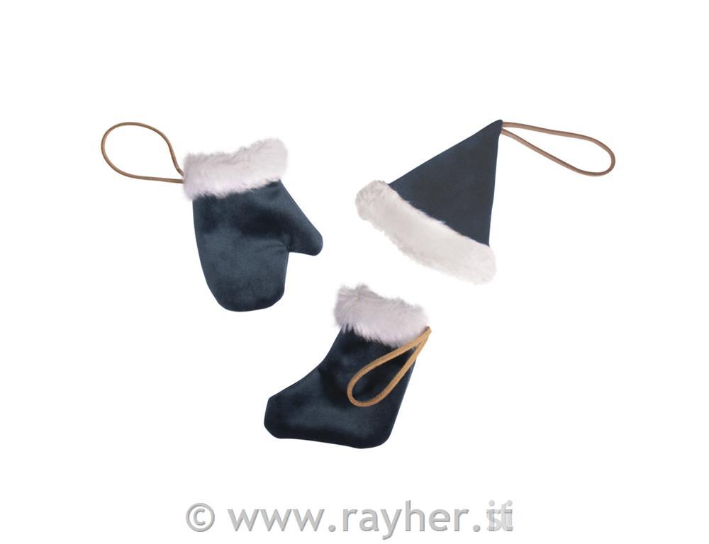 Winter accessories to hang6.5x8cm, assorted, tab-bag 3pcsdark midnight blue