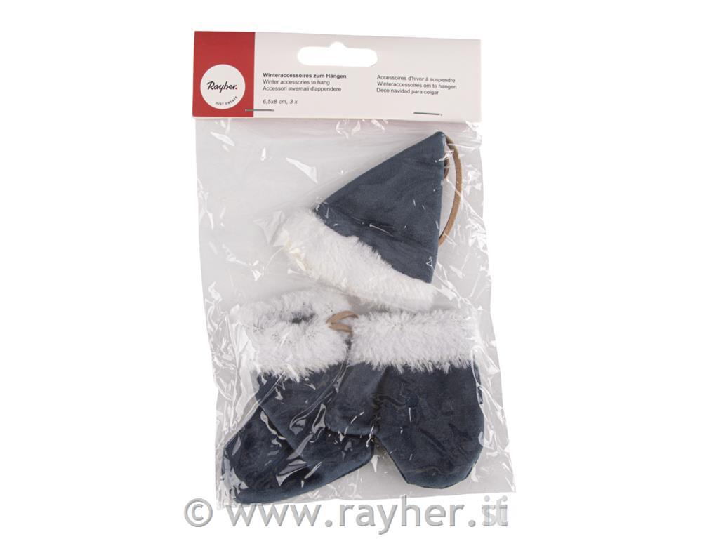 Winter accessories to hang6.5x8cm, assorted, tab-bag 3pcsdark midnight blue