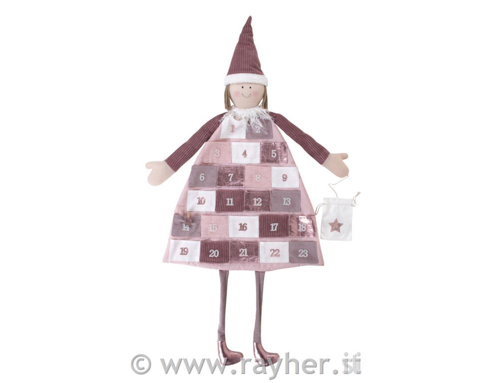 Calendario dell'Avvento, elfo, 118x53 cm