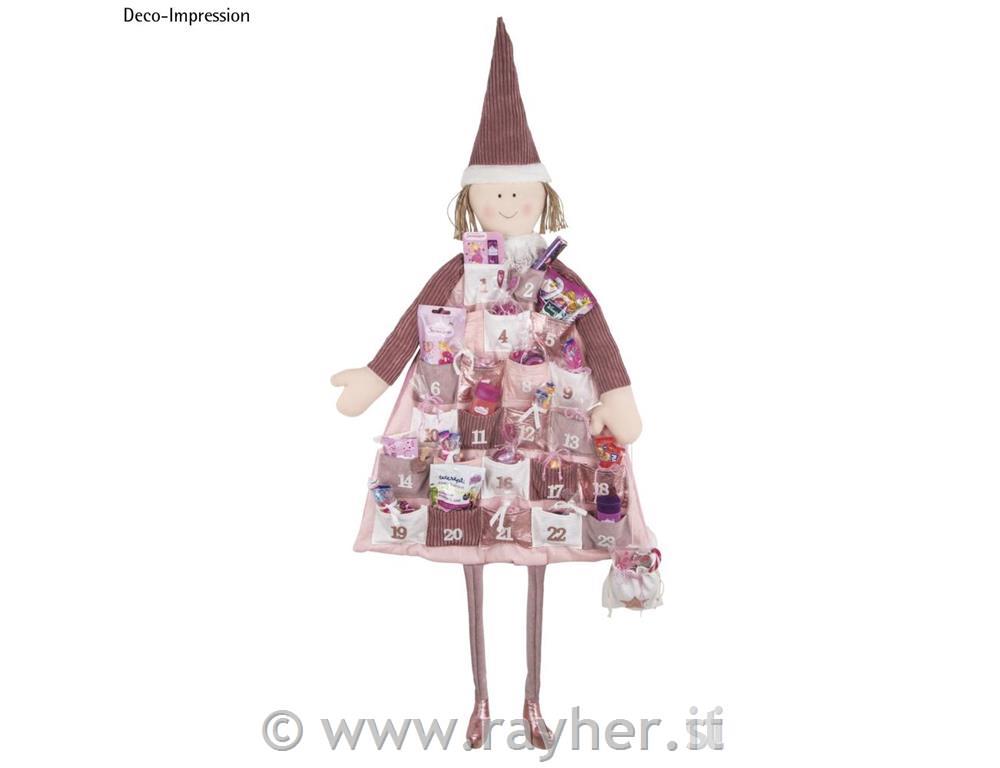 Calendario dell'Avvento, elfo, 118x53 cm