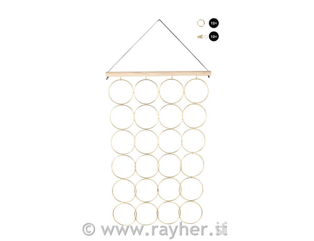 Obešanka s kovin.obročki, 42x62x2cm