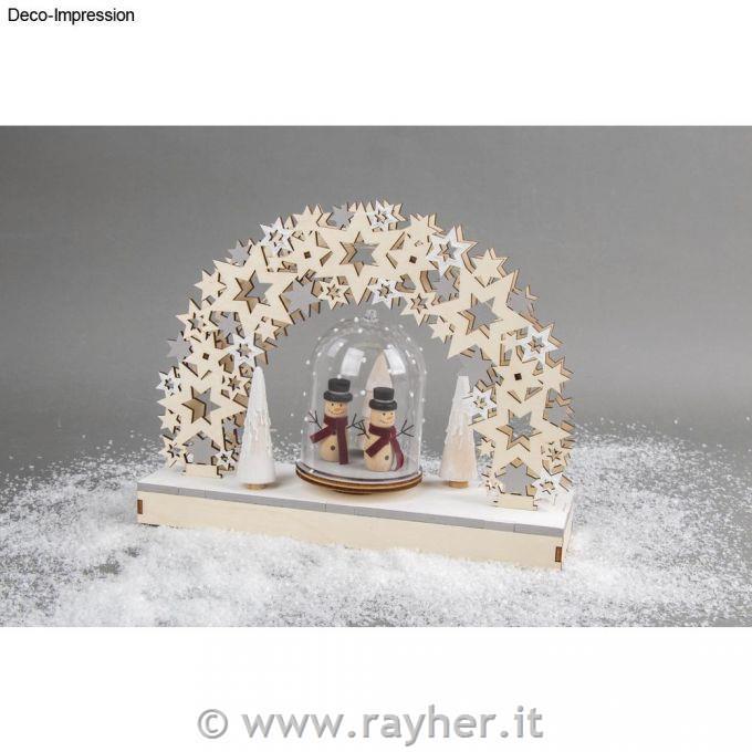 Campana plastica con piedistallo, 9cm o,11cm, con cordoncino juta