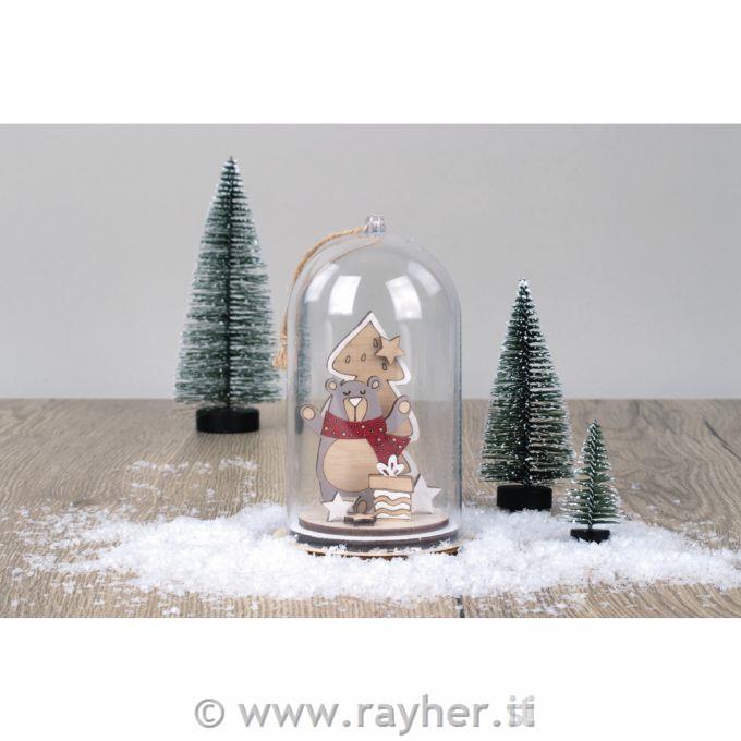 Lesena maketa Praznični medvedek, set 2