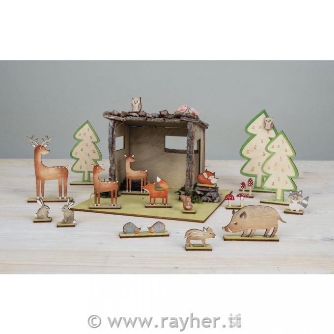 Wood.build.kit 3D Forest animals 45 Piec
