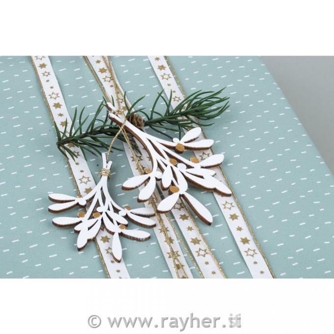 Wooden Miseltoe 8,3-10,3 cm set 5