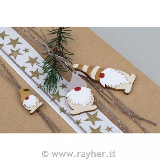 Leseni okraski Škratje 2,5-9 cm set 7