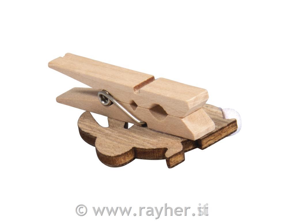 Mollette in legno, Coniglietti, 2,5x3,5c
