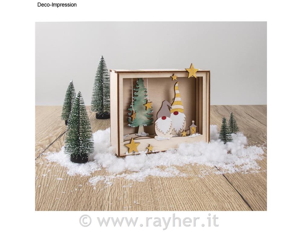 Kit legno cornici 3D, inverno,FSC100%