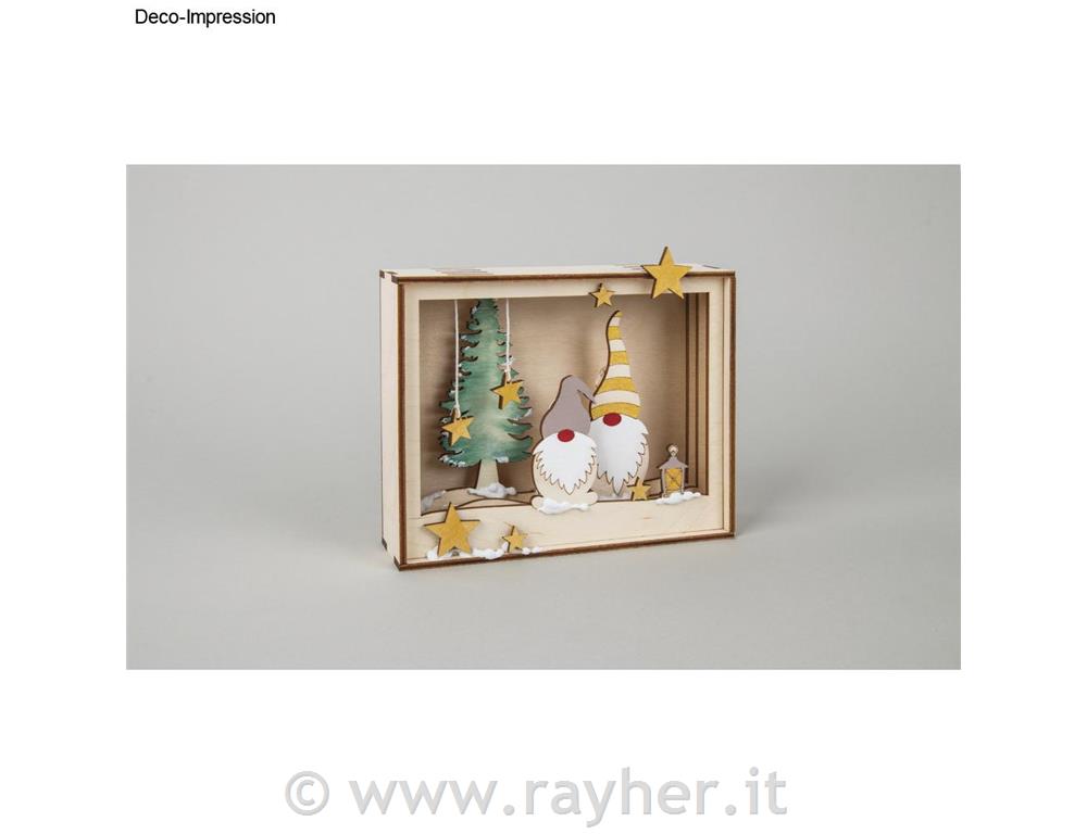 Kit legno cornici 3D, inverno,FSC100%