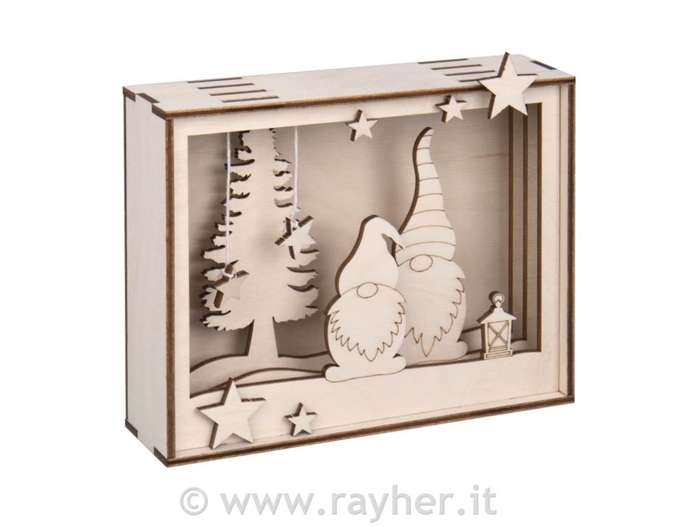 Kit legno cornici 3D, inverno,FSC100%