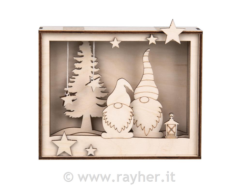 Kit legno cornici 3D, inverno,FSC100%