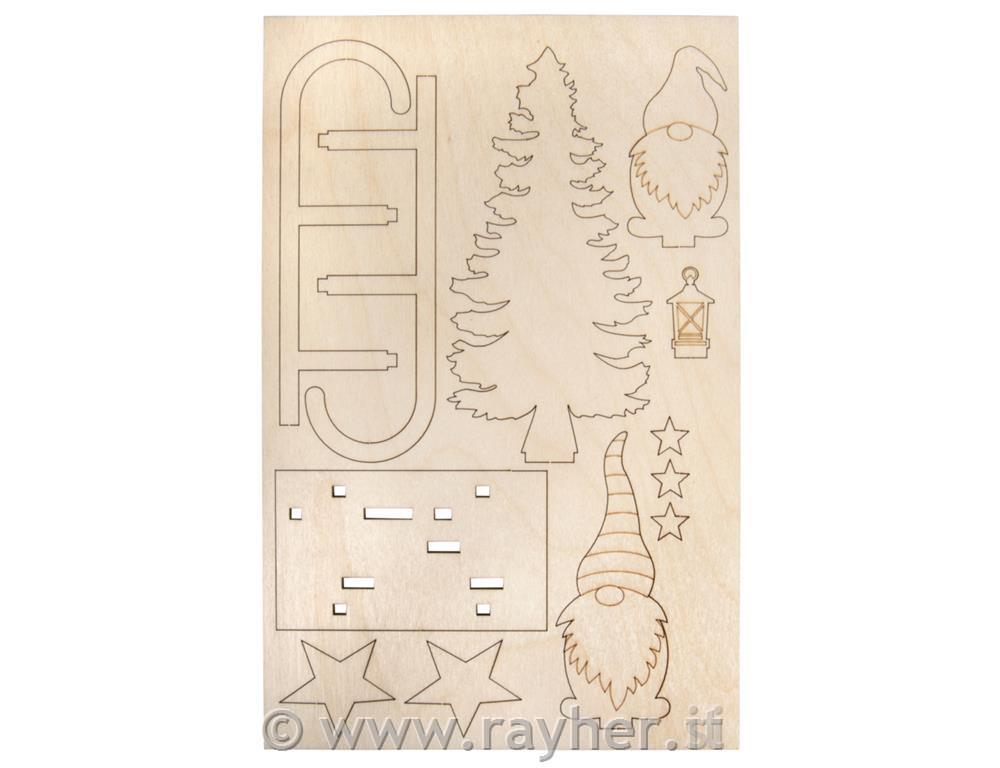 Kit legno Gnome12 pz; 11,5x5x16,5 cm
