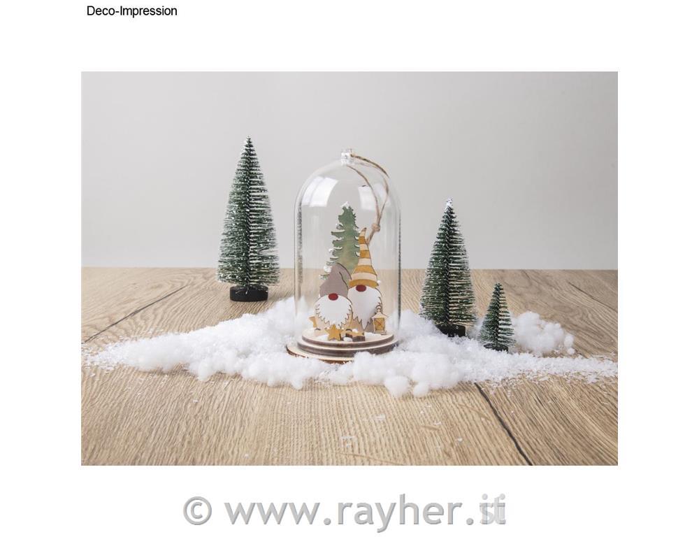 Miniature in legno Gnomi, set 2diametro 6 cm v=8,4 cm