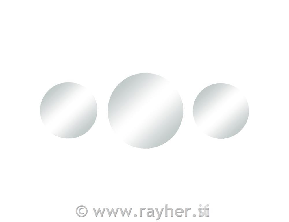 Specchi 1x20cm + 2x15cm set 3