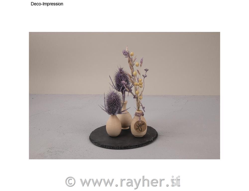 Lesene mini vaze, 4,8-6,4cm, set 3