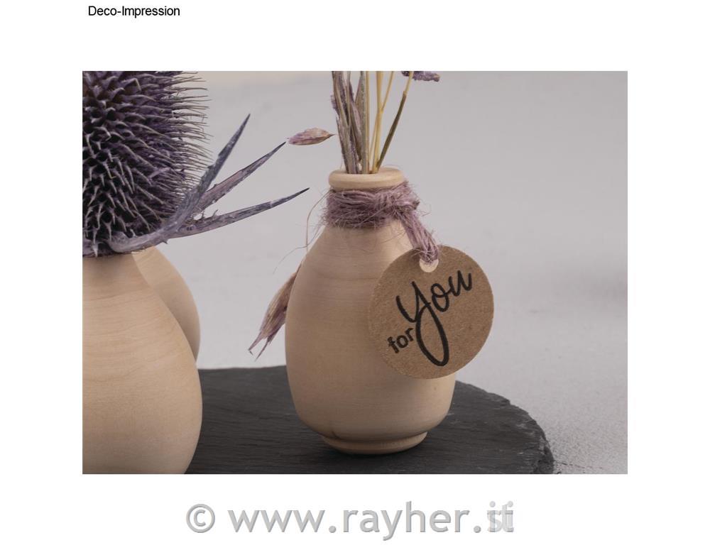 Lesene mini vaze, 4,8-6,4cm, set 3