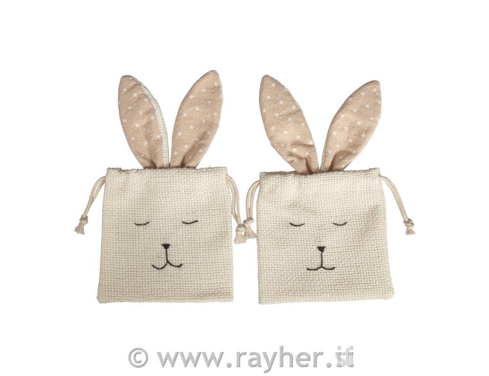 Sacchettini coniglietti, 12x21cm, set 2