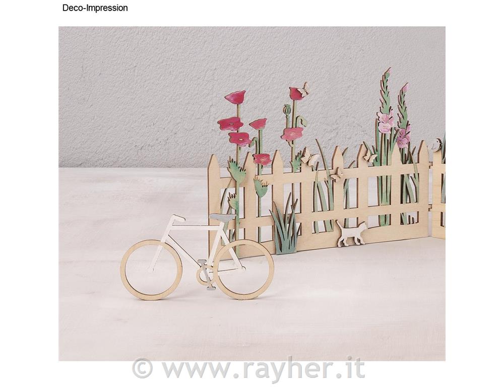 Leseni okraski, kolo, 4,8x2,8cm, set 8