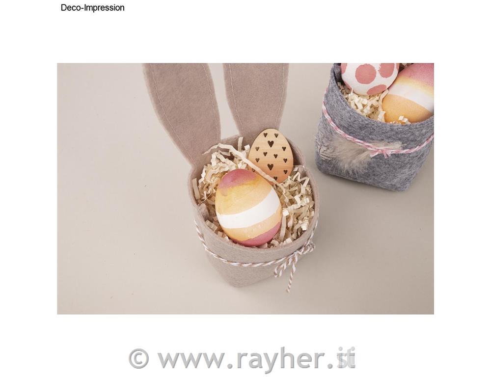 Leseni okraski, jajčka, 3x4cm, set 12