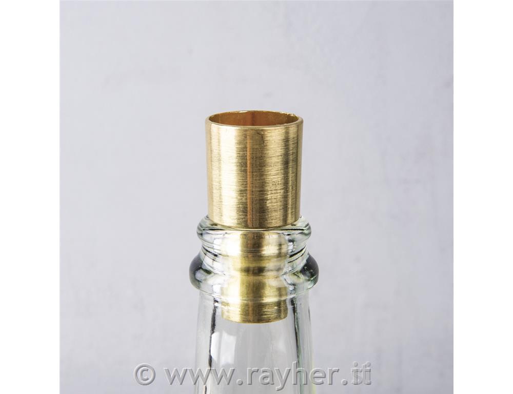 Kovinska svečnika za steklenico, 2,2 in 1,8x5cm, zlata, set 2